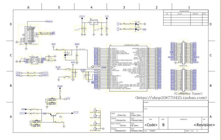 STC8A核心板的电路方案设计（pcb）