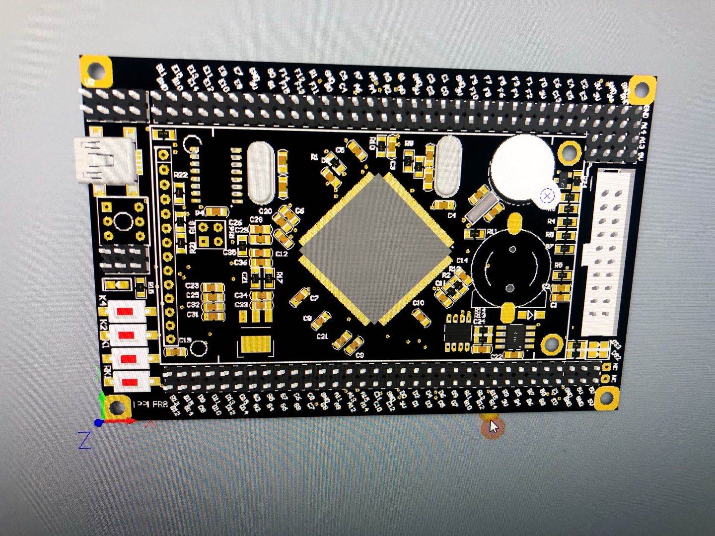 STM32F407zgt6开发板最小系統板电路方案（pcb）