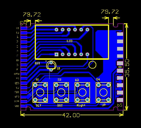 基于STM8S003单片机设计的时间继电器控制板电路方案（pcb+原理图）