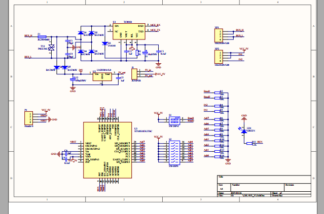 基于stm32f103VC设计的直流载波式地址编码器电路方案（原理图+pcb+源文件）