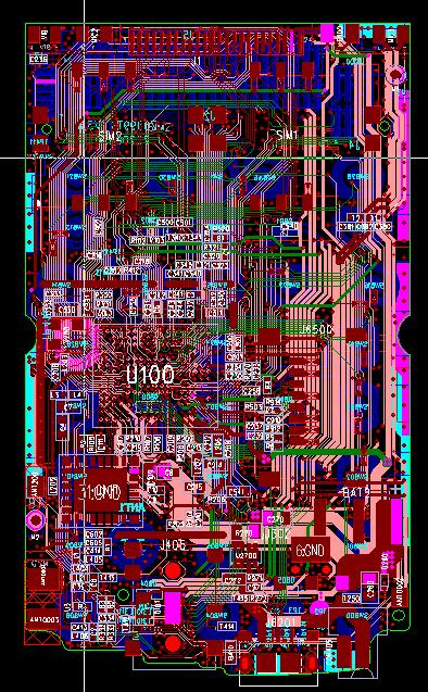 经典功能手机全套方案RDA8851的电路设计（量产、pcb）
