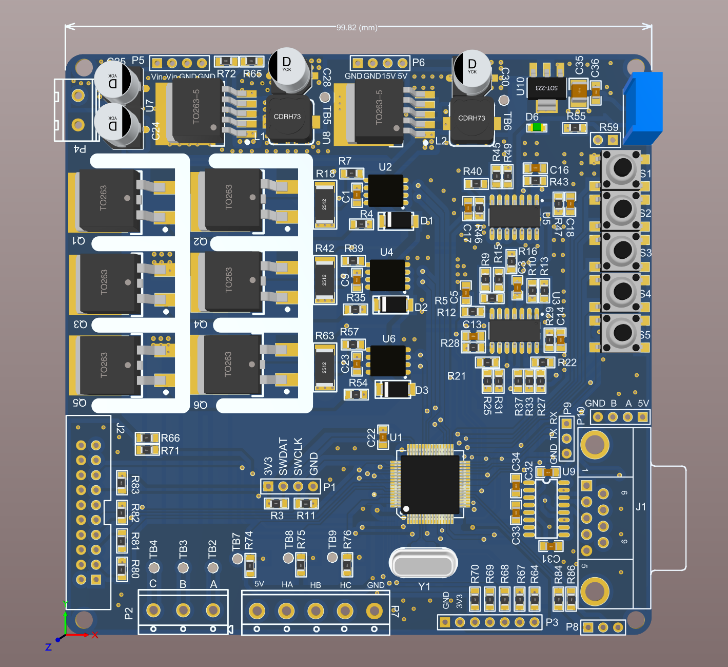 大功率STM32直流无刷电机BLDC控制板带霍尔,ALTIUM下PCB工程和固件KEIL和教程