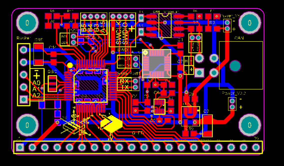 stm32f103c8t6 mpu6050評估板ad設計硬件(原理圖 pcb)