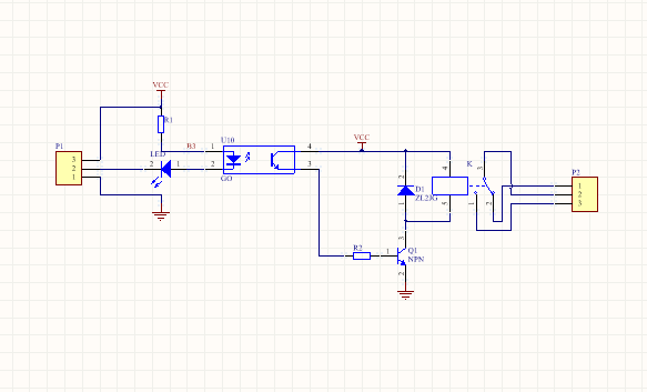 继电器模块 含光耦隔离(电路图 pcb)