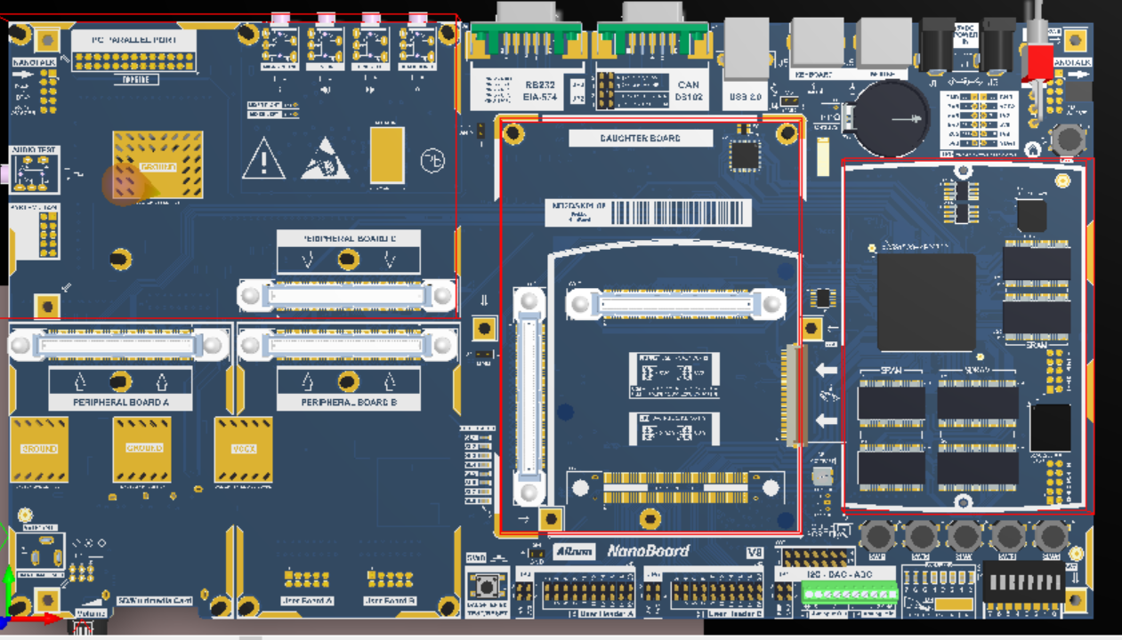 XC3S1500 XILINX FPGA开发板硬件原理图+PCB(8层)+AD集成封装库