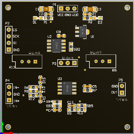 仪表放大器 AD620电压放大器 数控MCP41010增益调节 差分信号模块