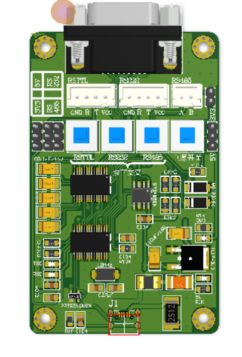 Micro USB to RS232 485串口AD设计硬件原理图+PCB工程文件