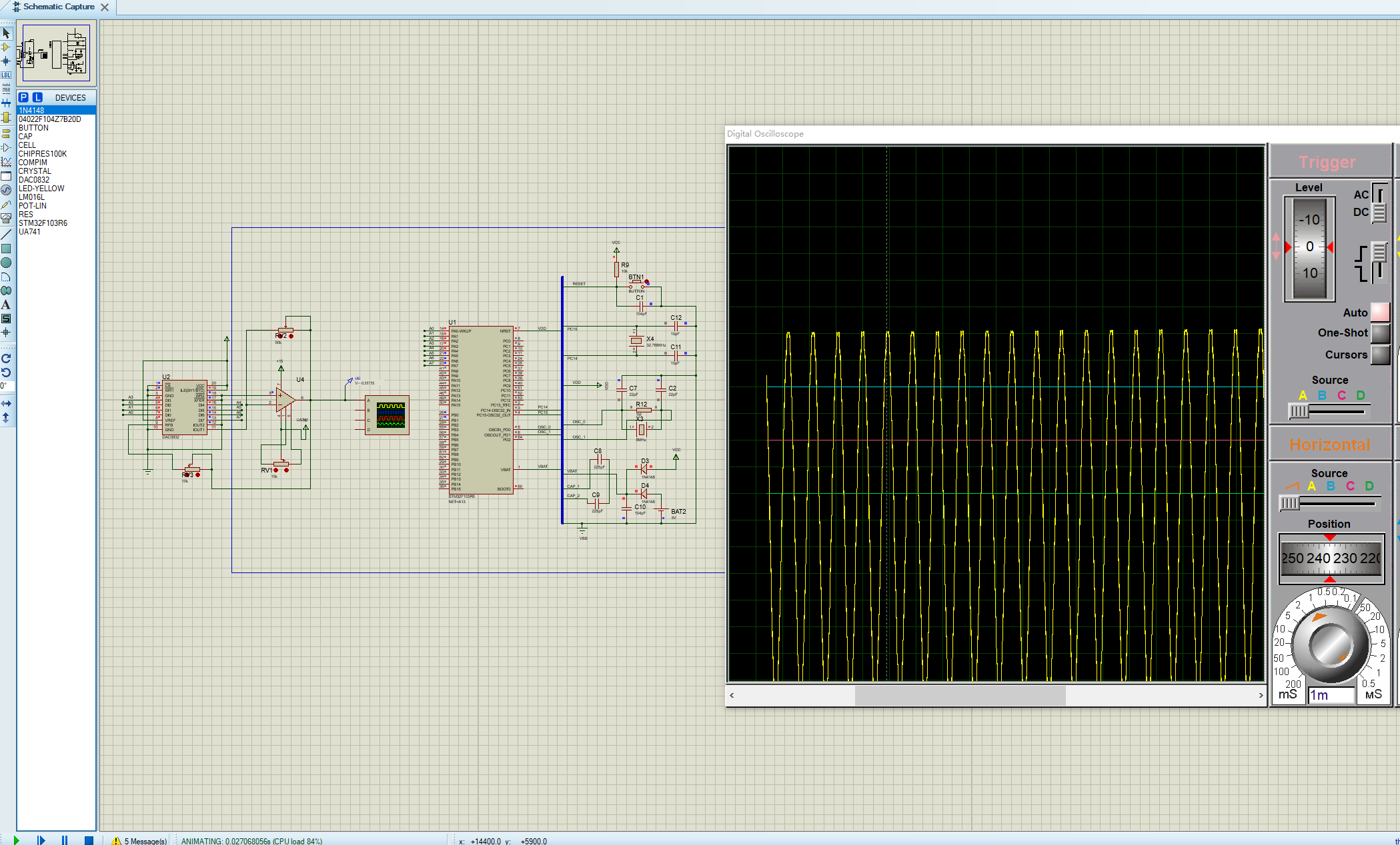 基于STM32的正弦波、余弦波信号发生器的系统设计（源代码+仿真工程+波形数据生成器）
